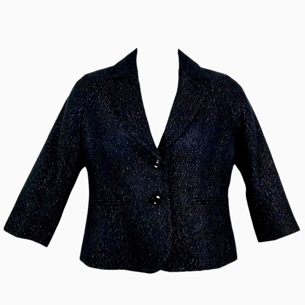 Talbots Black and gold thread blazer